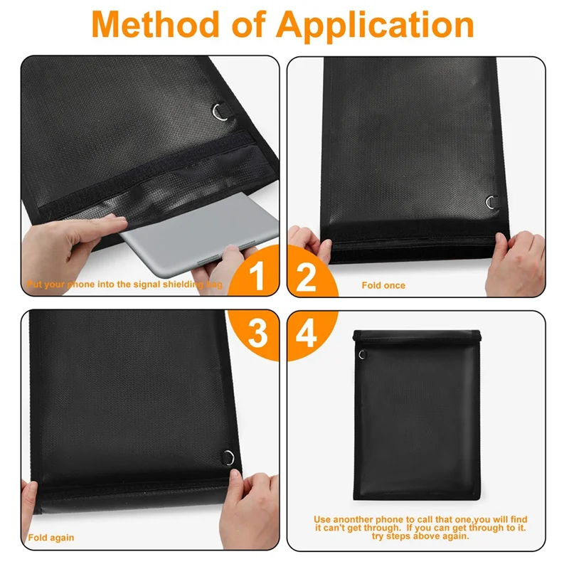 A42Z-4Pcs واقي مفتاح فوب مقاوم للماء ومقاوم للحريق، حقيبة مانعة إشارة RFID لمفاتيح السيارة والهواتف وأجهزة الكمبيوتر المحمولة