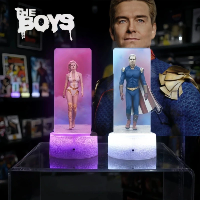 The Boys Led Night Light Homelander Starlight Color Changing Acrylic Standing Season 5 Desktop Decor For Tv Series Fans
