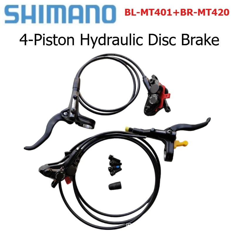 

Shimano BR-MT420 BL-MT401 Lever 4-Piston Hydraulic Disc Brake for Mountain Bikes With D02S Metal Brake Pads