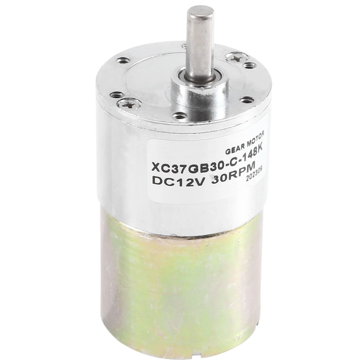 DC 12V 30RPM Gear Motor High Torque Electric Mini Speed Reduction Geared Motor Eccentric Output Shaft 37mm Gearbox