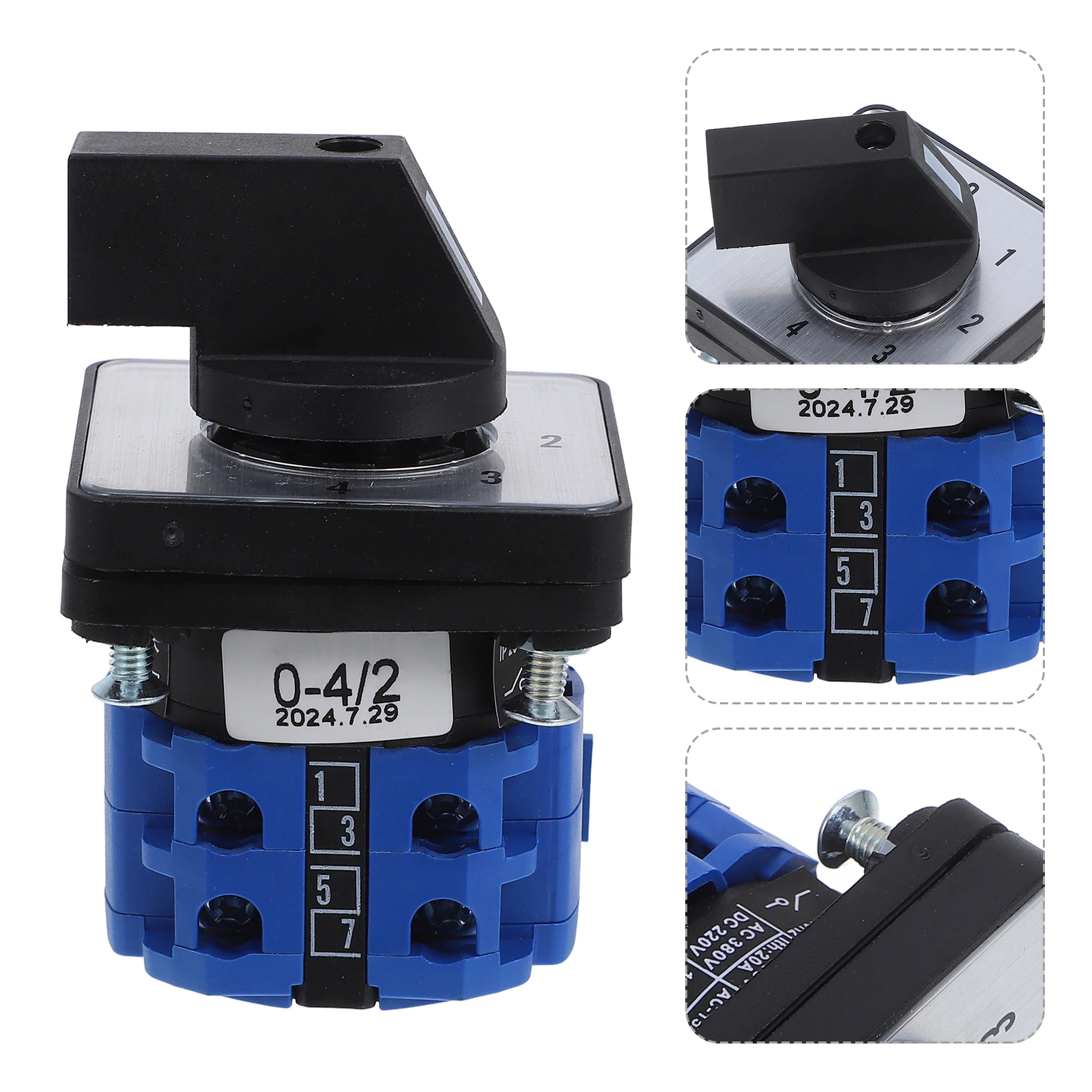 

Universal Changeover 20A Manual Transfer For Generator Rv Selector Rotary Cam Switch Stable Durable High Temperature