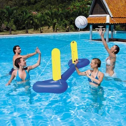 ZK30 Inflatable Water Net Mattress Parent Child Volleyball Basketball Ball Water Net Mattress Sports Games Circle Float Beach