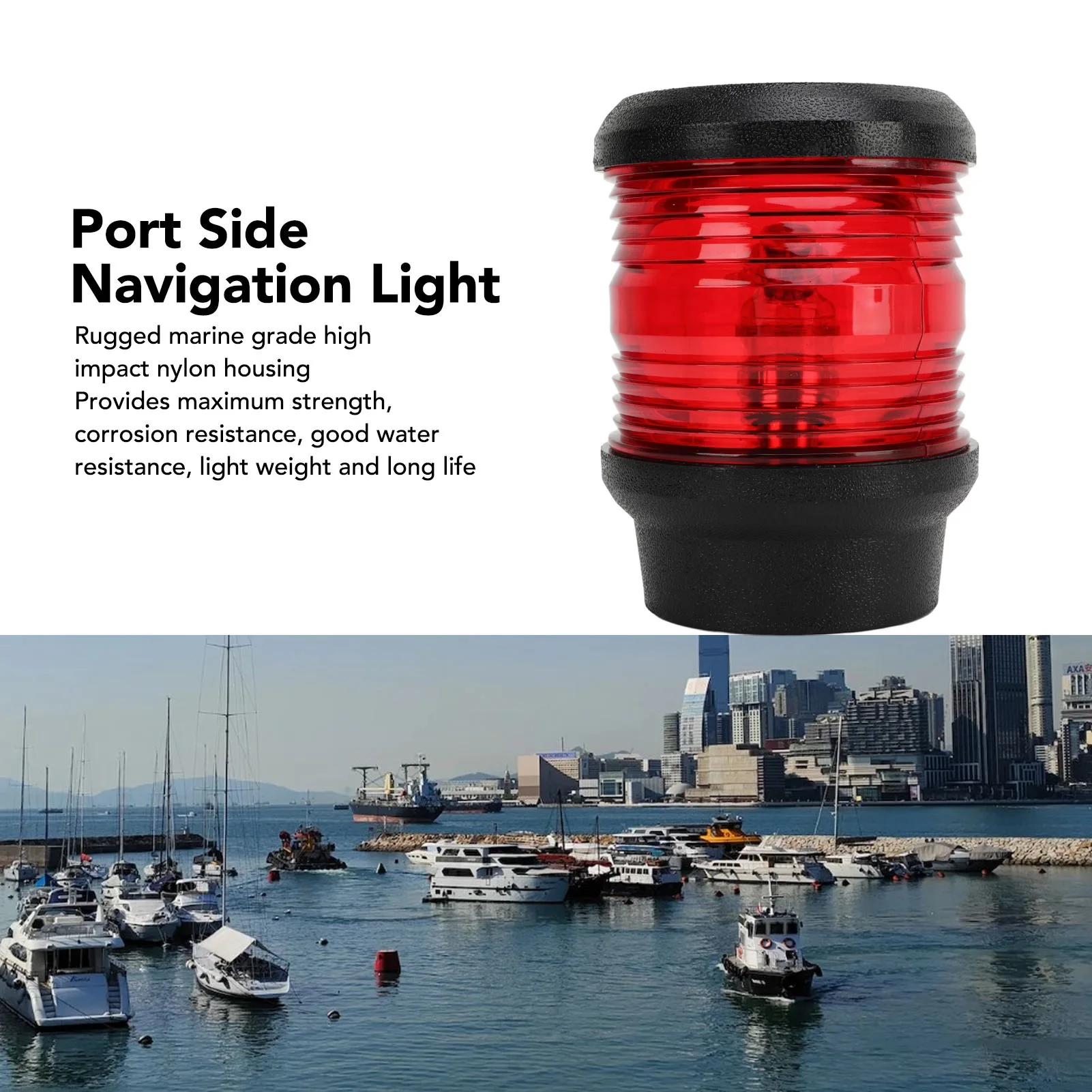 10‑24V Port Side Navigation Light Corrosion Resistant Materials Are Used Red Waterproof 360 Degree LED Marine Boat Anchor Lamp