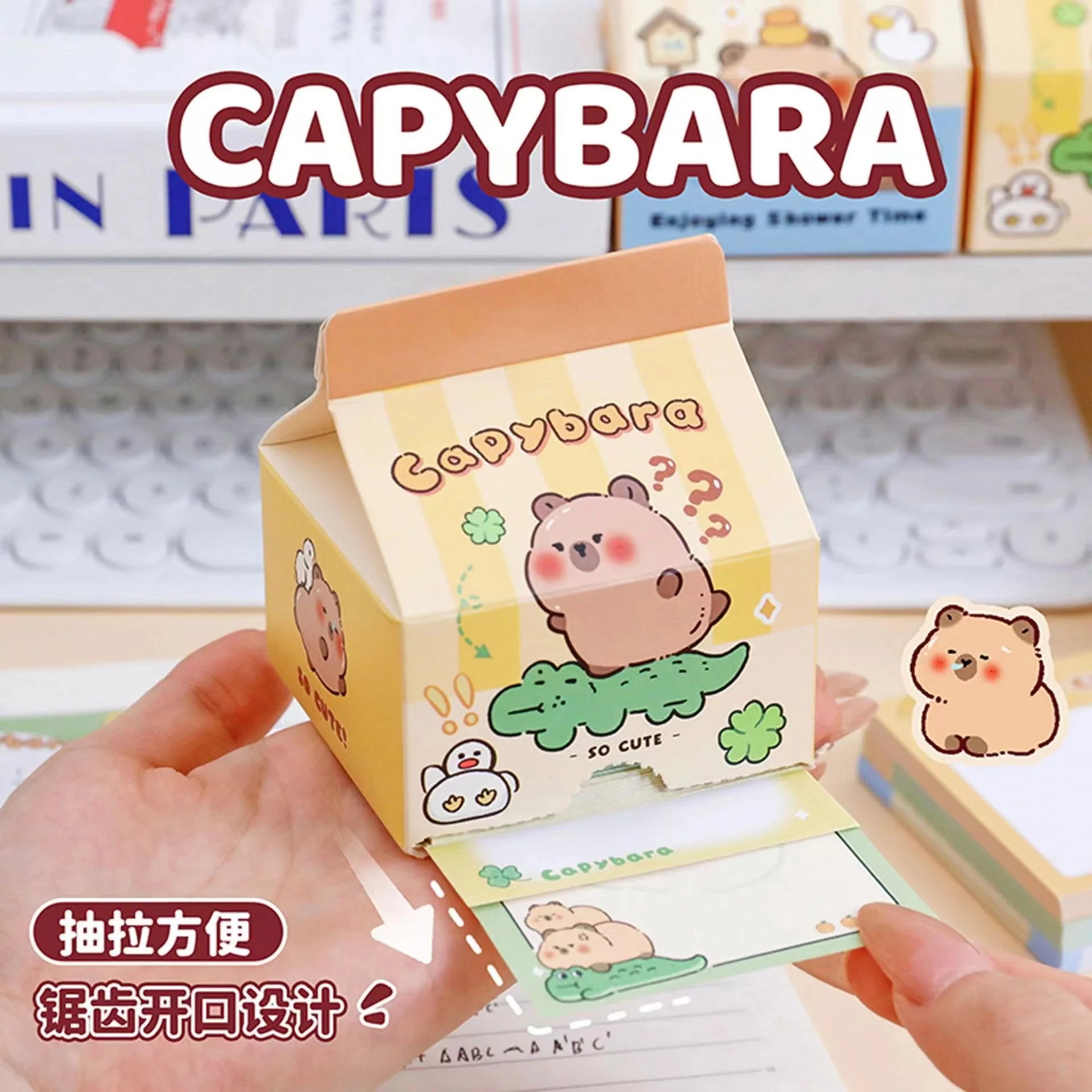 journaling supplies Aesthetic Office accessories to do list Scratch paper Kawaii Stationery supplies capybara Notepad memo pad