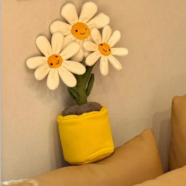 Fresh daisy sunflower potted plant ornament gift Jca label complete desk decoration home decoration accessories home decor