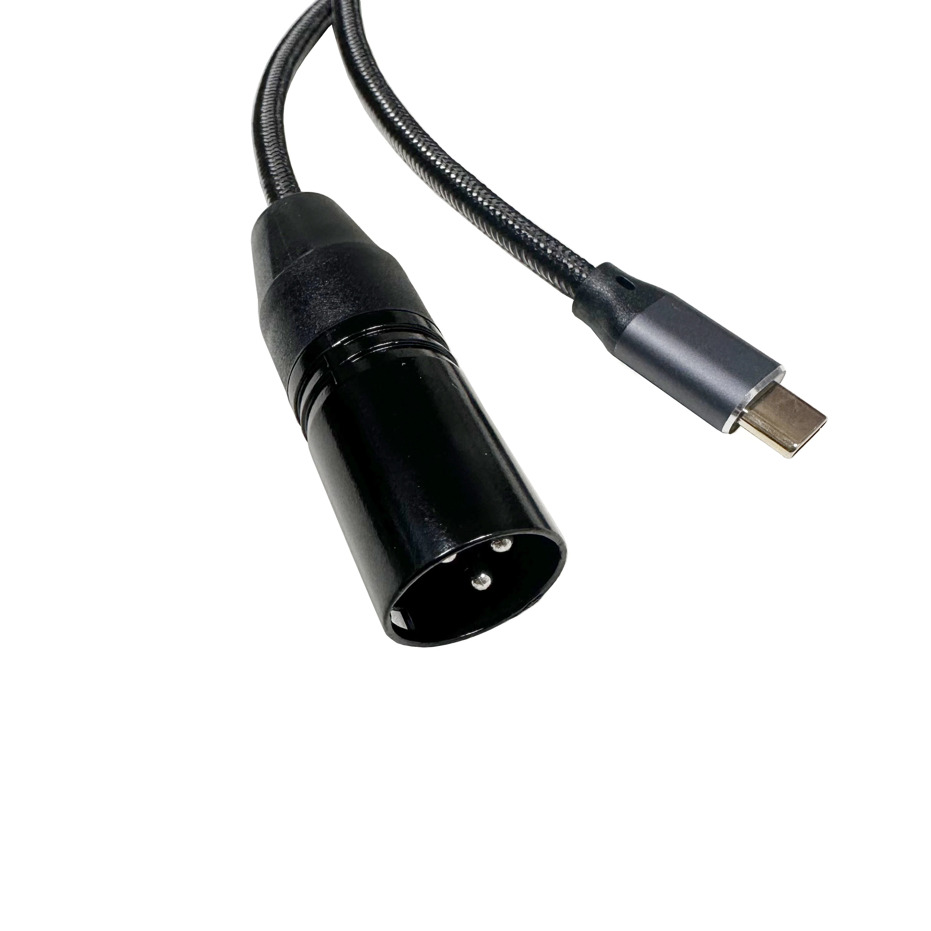 Type C to XLR Cable Nylon Braided Cord Reliable Connections Cord Exceptional Sound Suitable for Smartphones & Tablet