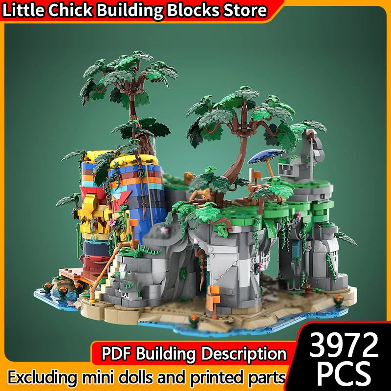 City Street View Model MOC Building Bricks Ancient Ruins Architecture Modular Technology Children Holiday Gift Assemble Toy Suit