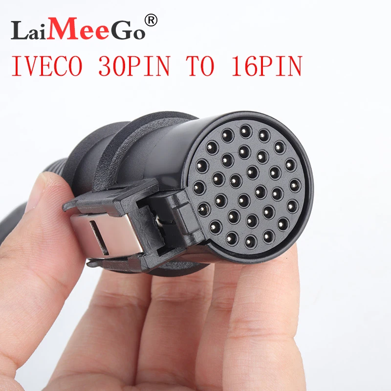 30 Pin OBD2 Female Cable 30Pin Truck Adapter for Iveco Diesel Vehicle OBD 2 16Pin Connector Extension Transfer for TCS Scanner