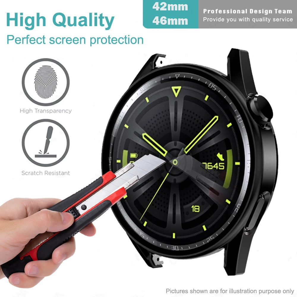 Screen Protective Case for Huawei Watch GT3 42mm 46mm Anticollision Full Screen Protection Smartwatch  42 mm 46 mm Accessories