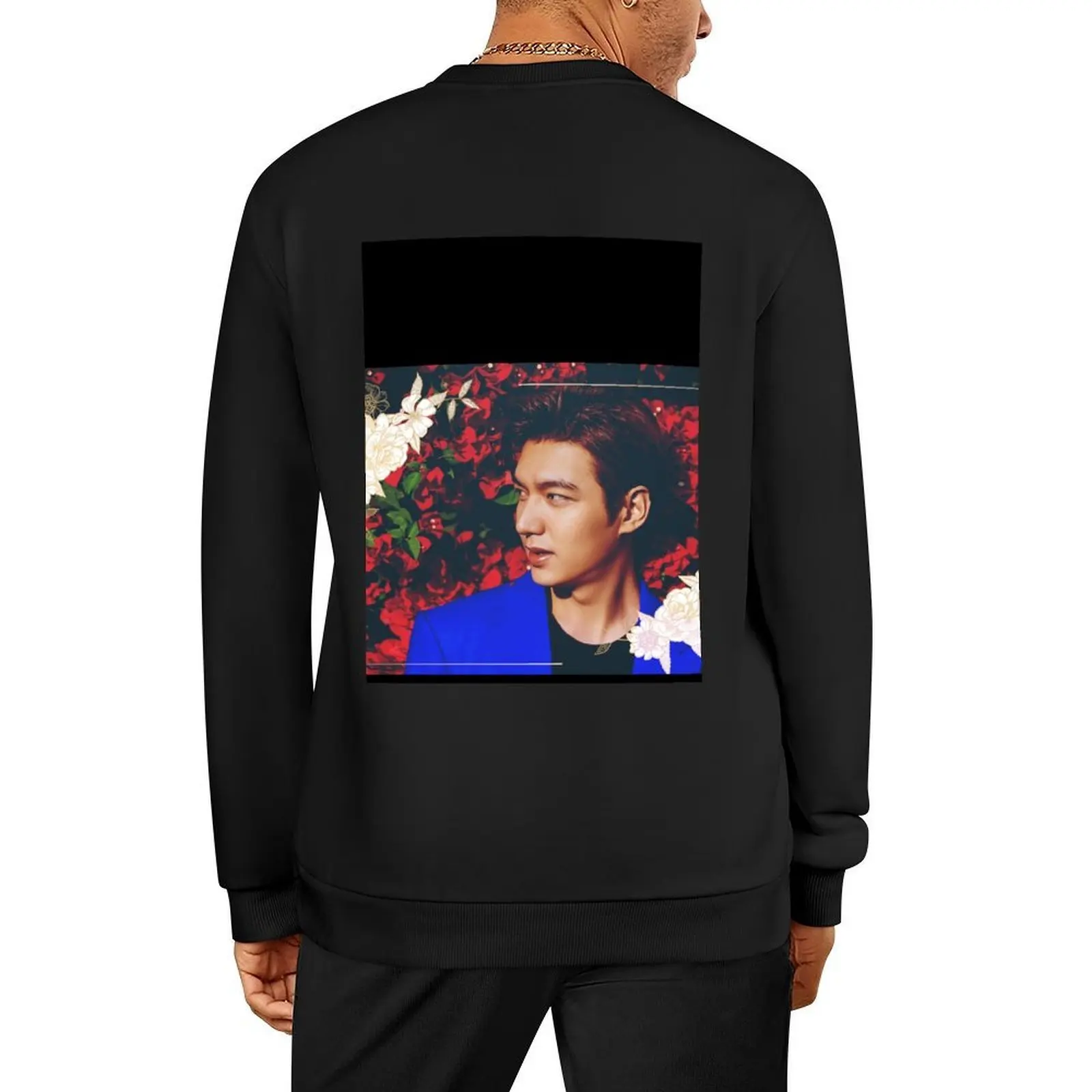 

[Lee Min Ho] [Red + Floral] Pullover men's winter sweater korean clothes anime clothes tracksuits men's sweatshirts