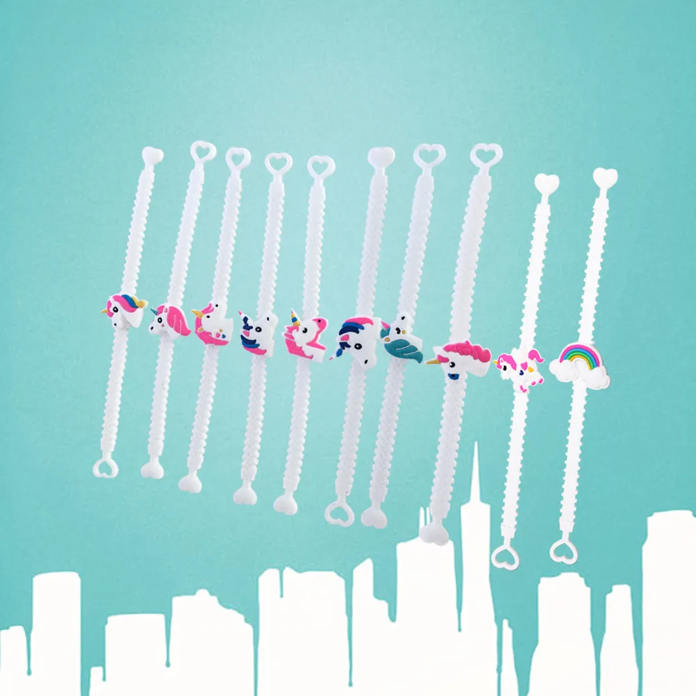 

30 шт. детских силиконовых браслетов с единорогами, товары для вечеринок, подарки на Хэллоуин, косплей-кольца-браслеты для девочек, аксессуары для выкупа сладостей