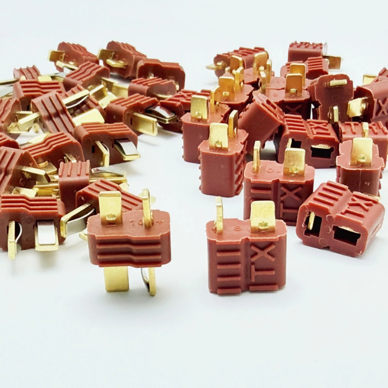 5 Pairs T Plug Connectors Deans Style Male Female Antislip Connectors for RC Car FPV Boat LiPo Battery ECS