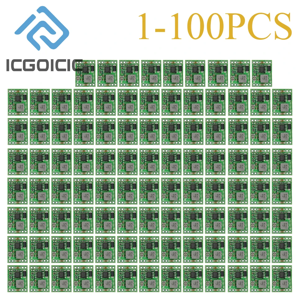 Миниатюрный DC-DC понижающий преобразователь MP1584EN 3A (1-100 шт.), ультракомпактная регулируемая плата питания 4.5V-28V в 0.8V-20V