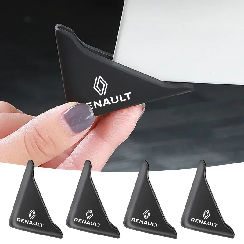 

2pcs Auto Logo Car Door Guard Edge Corner Protector For Renault Trafic Clio Laguna 2 Megane 2 3 Duster Logan Captur koleos