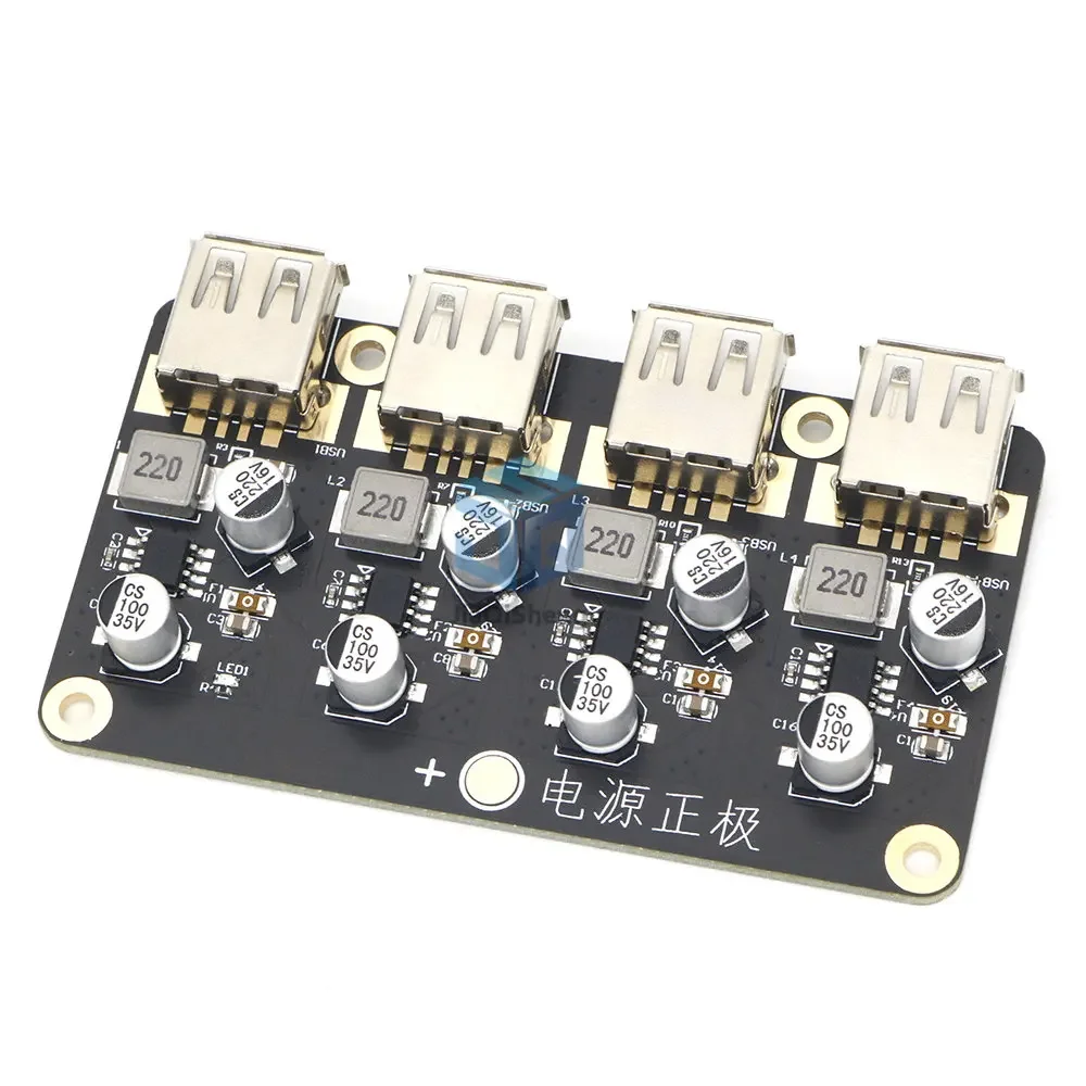 USB QC3.0 QC2.0 DC-DC Buck Converter, Carregamento Step Down Módulo, 6-32V, 9V, 12V, 24V, Carregador Rápido Placa De Circuito, 3V, 5V, 12V