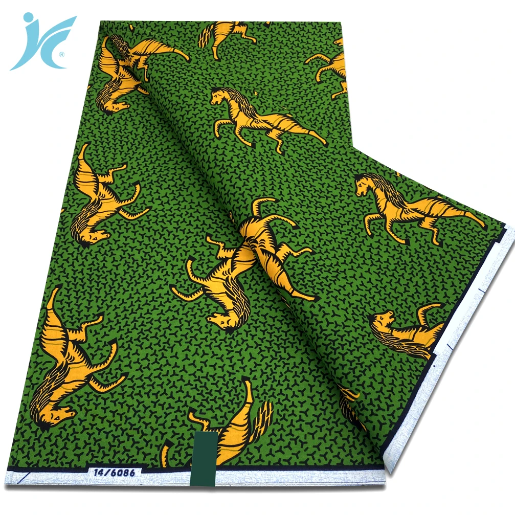 Tissu de cire classique garanti véritable cire africaine véritable Tissu 100% coton doux Tissu Pagne Ankara tissu de cire pour les robes de femmes