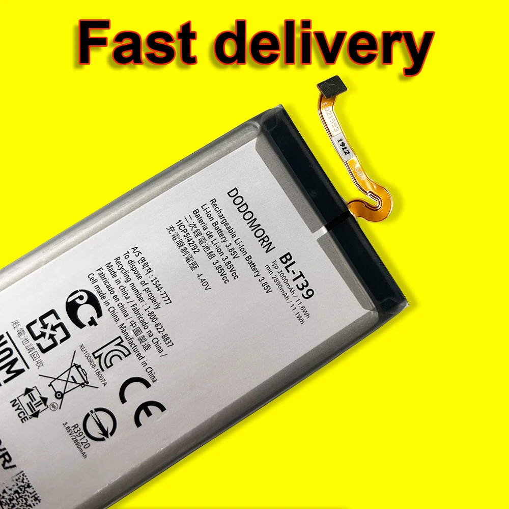 New 3000mAh BL-T39 Battery For LG G7 ThinQ G710 Q7+ LMQ610 Phone Replacement High Quality