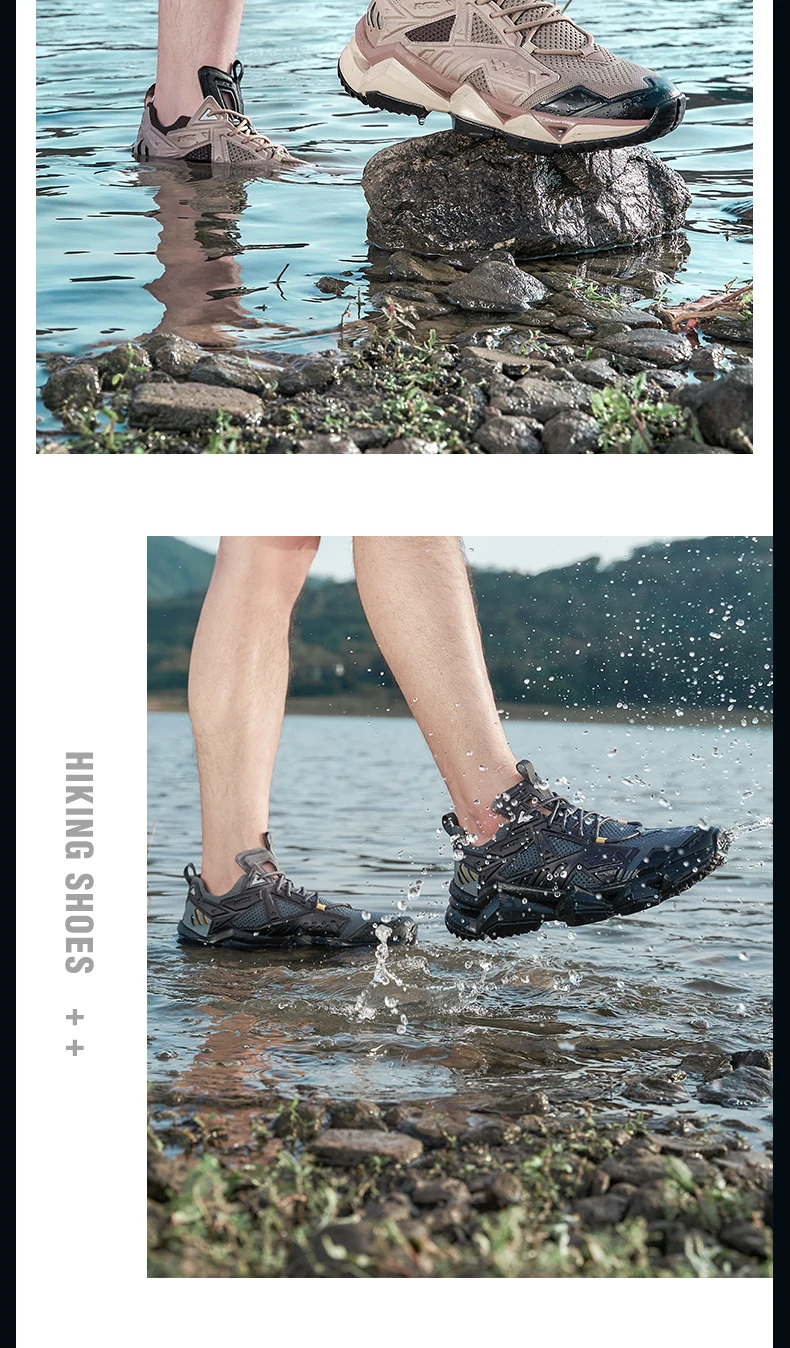 RAX Herren Outdoor Camping Watschuhe Komfortable Leichte Rutschfeste Strandsandalen Wanderschuhe Wasserschuhe – Detail 19