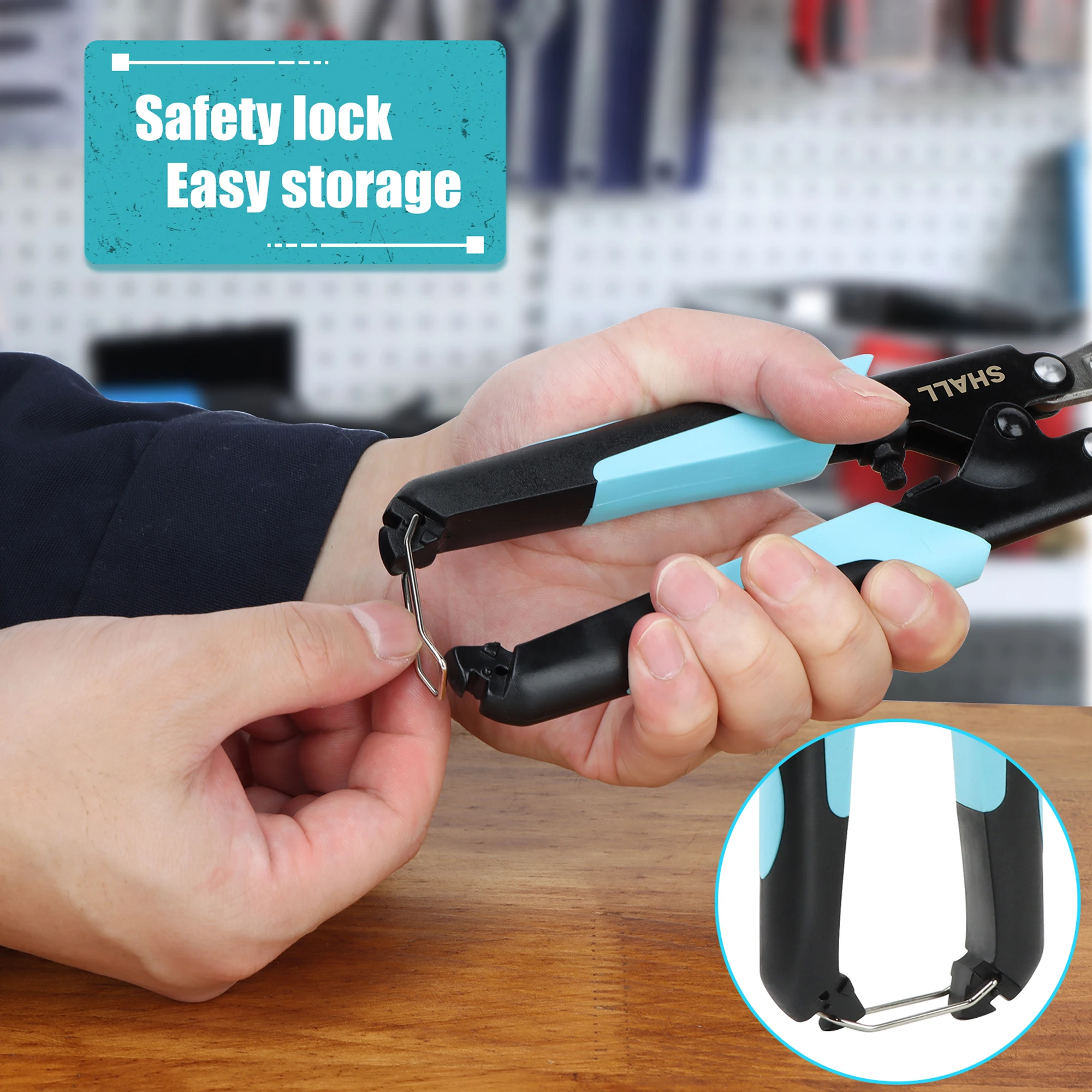 SHALL 8-Inch Mini Bolt Cutter Small Heavy Duty Wire Cutter Bolt Plier 7mm Max Cutting Security Lock Multi hand tools