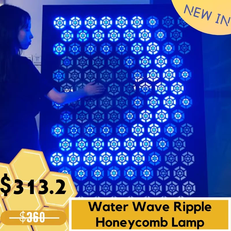 Interactive Honeycomb Touch LED Module Infrared Sensor Induction Water Ripple Effect Light Home Decration Installation