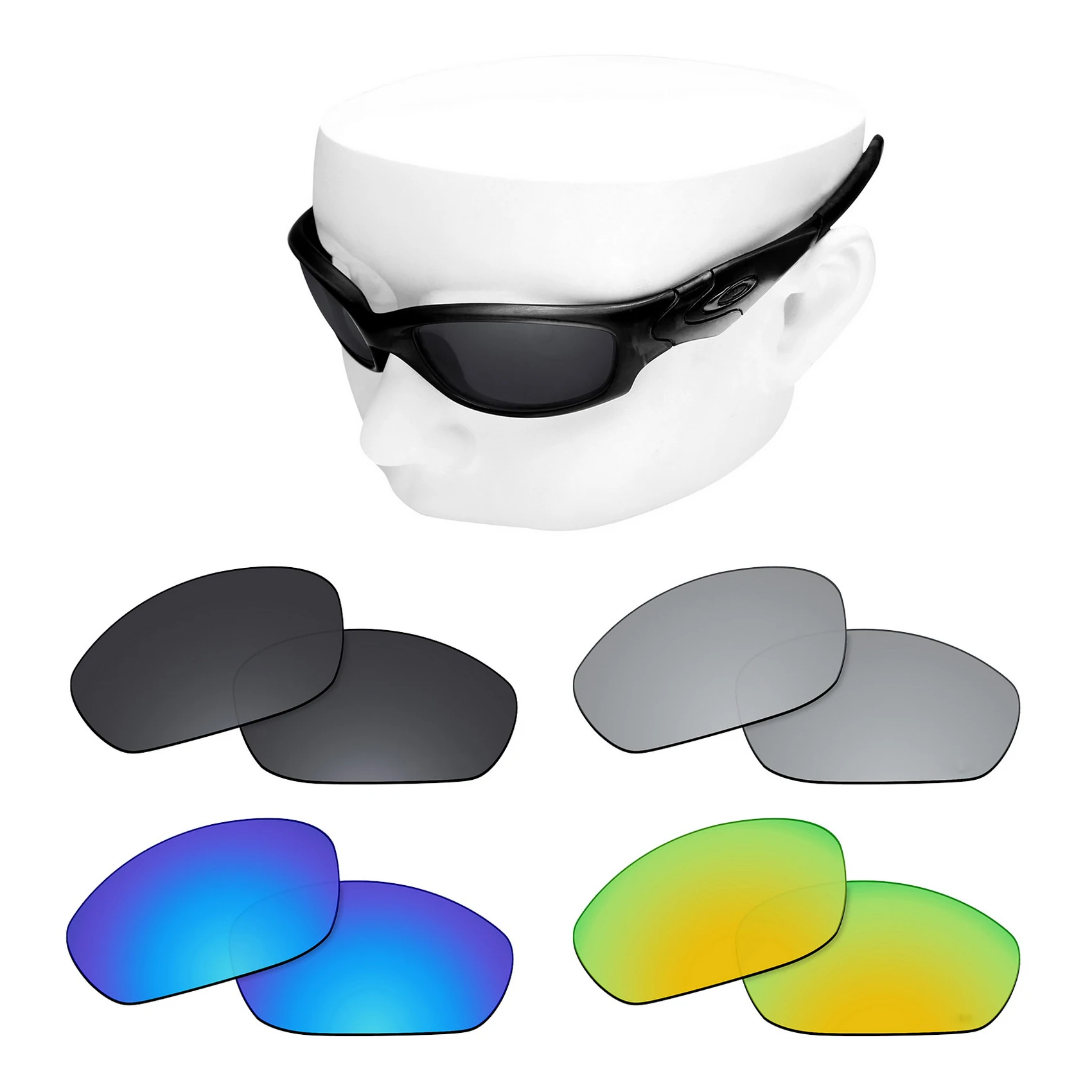 OOWLIT Polarized Replacement Lenses for Oakley Straight Jacket 2007 Sunglasses - Multi Color
