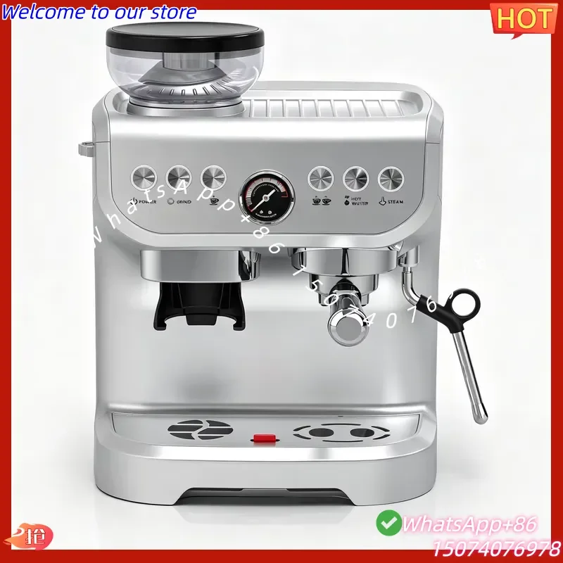2026New style Semi-automatic Espresso Machine With Adjustable & Milk Frother Bean-to-cup Coffee Maker With Hot Water System