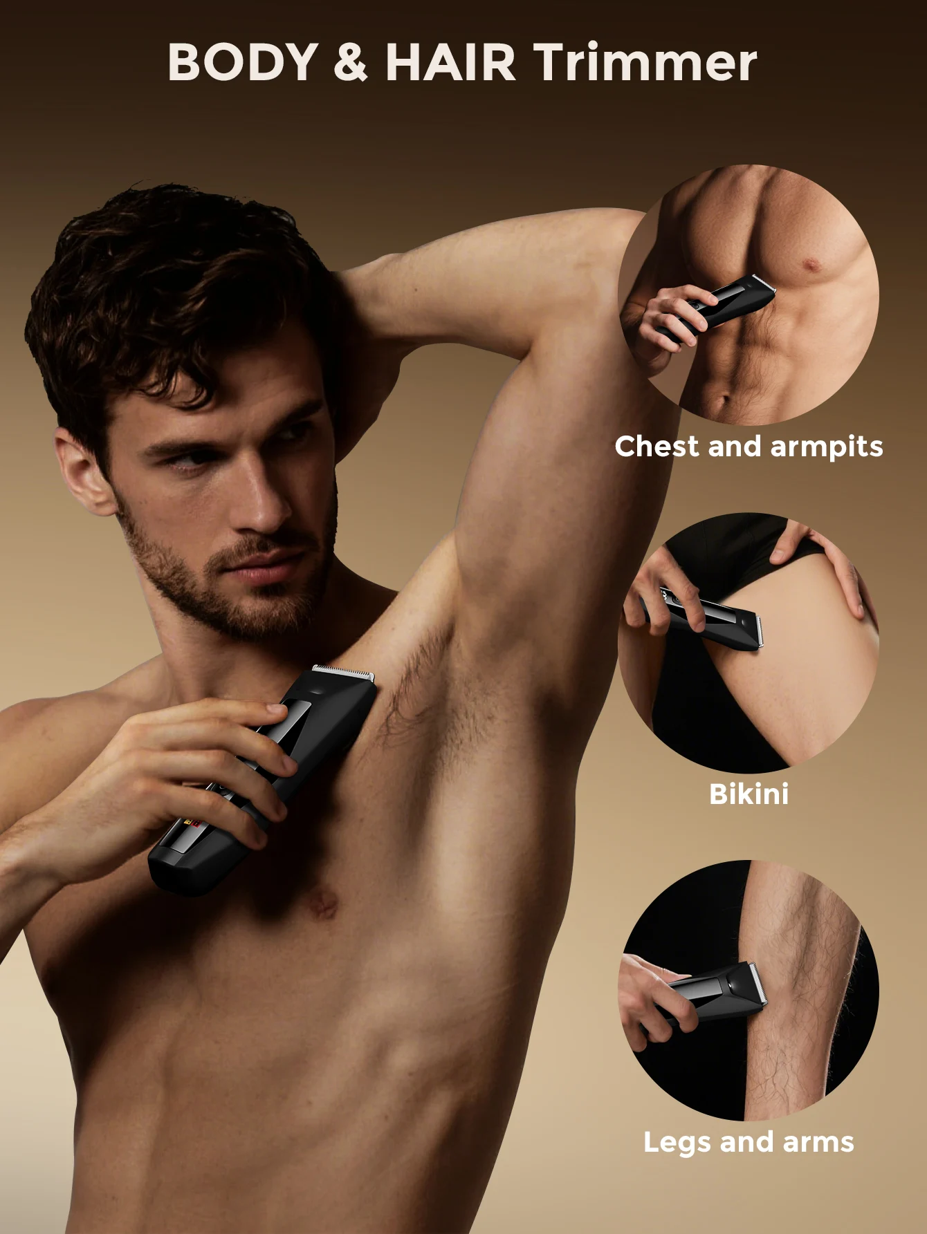 ماكينة تشذيب شعر الجسم من SEJOY للرجال مع قاعدة شحن واقفة، ماكينة حلاقة نسائية لإزالة الشعر بيكيني