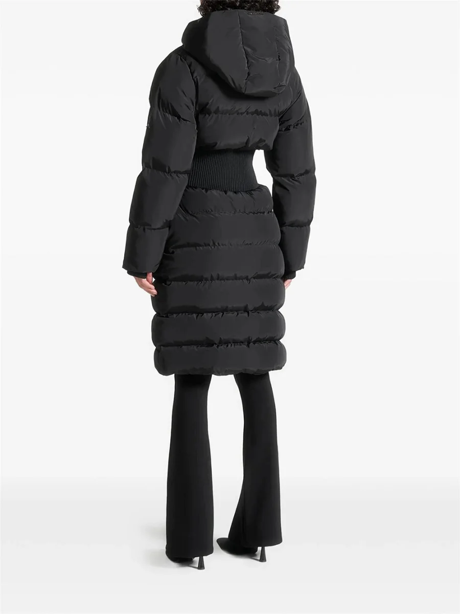 سترة نسائية شتوية 2026 ، ياقة عالية ، حزام الخصر ، معطف طويل للنساء ، Y2K موضة جديدة ملابس خارجية معطف الصدرية