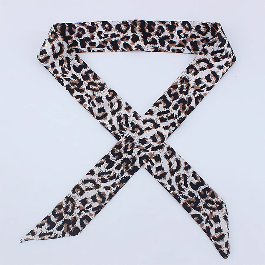 Bufanda de seda ajustada para mujer de 4cm x 90cm, cinta de seda con tira para el pelo largo, pañuelos para el cuello pequeños, cinta con asa para bolso, pañuelo, corbata para mujer