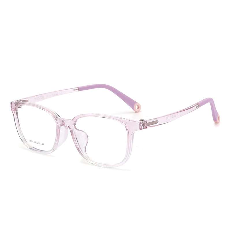 

TR90 Spectacles Kids Slicon Temple Soft Eyeglasses Safe Square Eyewear Soft Optical Frame Can Myopia Glasses