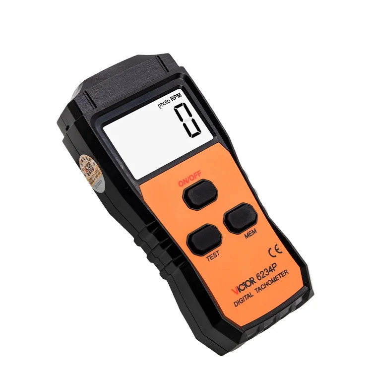VICTOR 6234P  Laser Non-contact 2.5~99999 RPM LCD Speedometer Digital Tachometer Speed Meter Tester Laser Tachometer Gauge