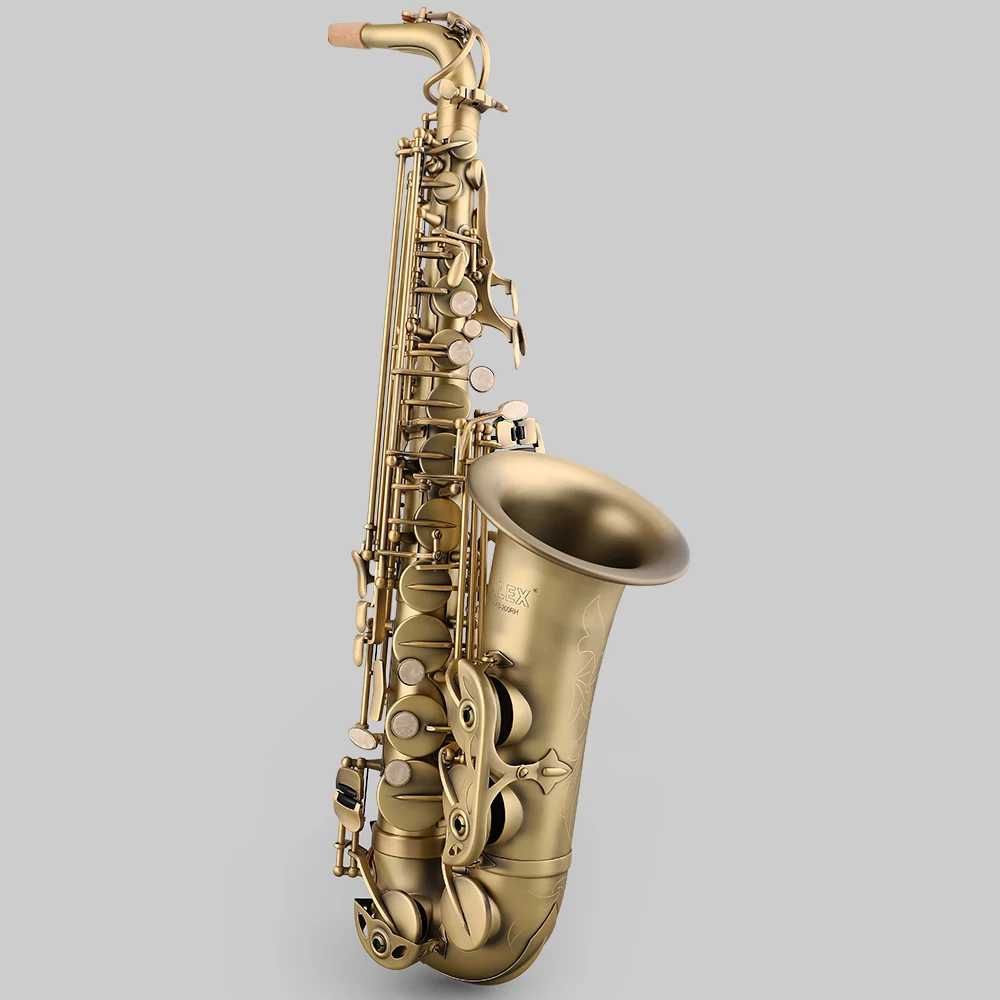 

ALEX brass Vintage paint finish Good Quality High Grade Alto Saxophone for Students Factory Price Case Accessories Set 200RH