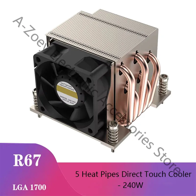 Brand new LGA1700 12th/13th Gen High-Power Server Air Cooler with 5 Soldered Heat Pipes LGA 1700-R67