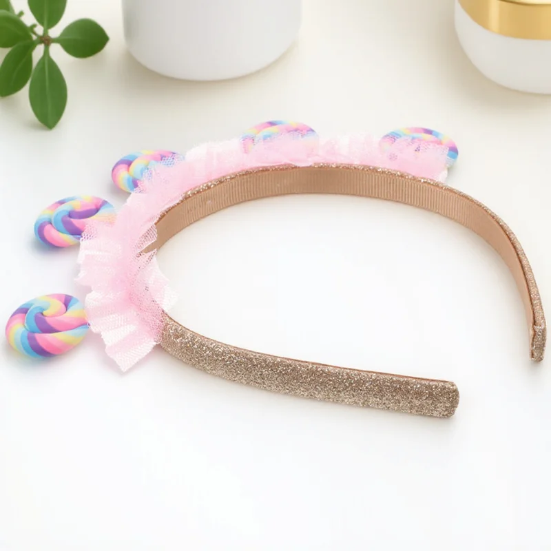 

Headband Plastic Lollipop Hair Hoop Comfortable Party Hairband Lovely Hair Accessories for Girls Children