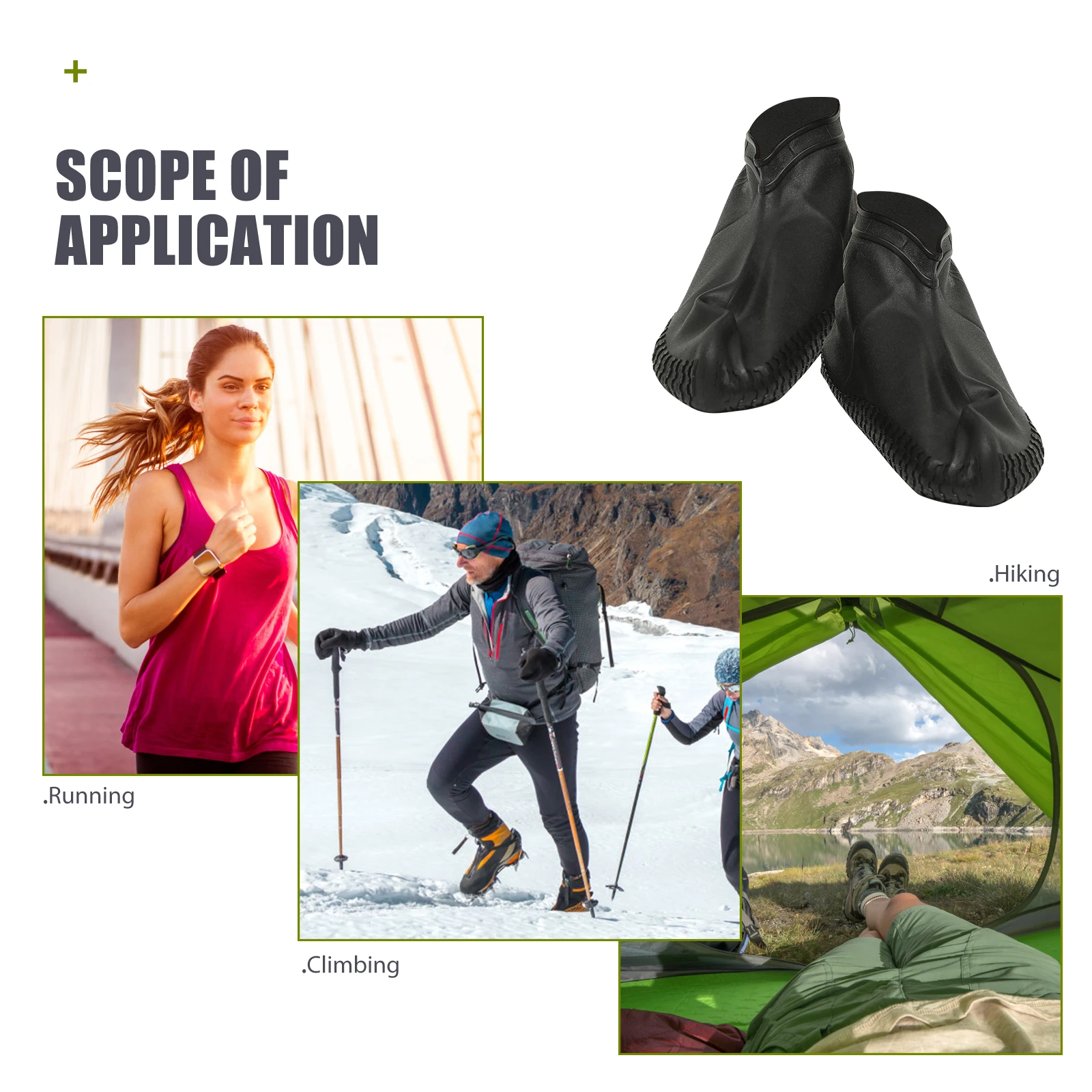 

Shoe Cover Waterproof Rain for Shoes Covers Indoors Foldable Black Reusable Man