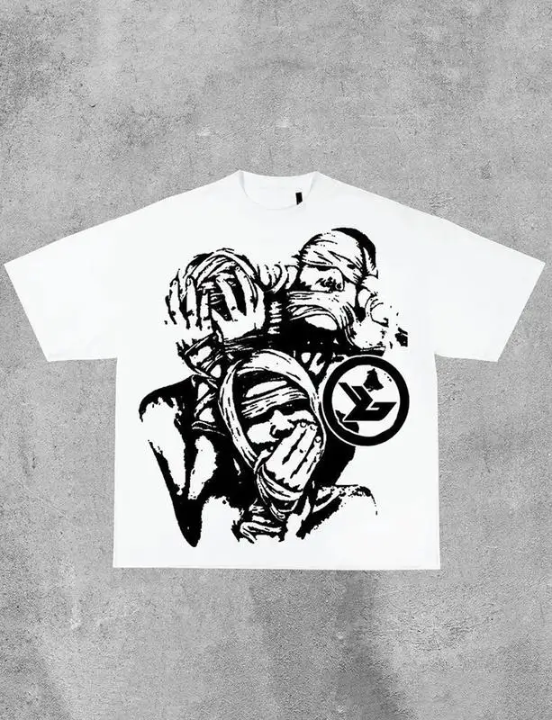 تي شيرت عتيق للأعضاء فقط على الوجهين، للرجال/النساء - طراز للجنسين، قطن 100%، ملابس رجالية، ملابس الشارع الشهير، تي شيرت برسومات #4