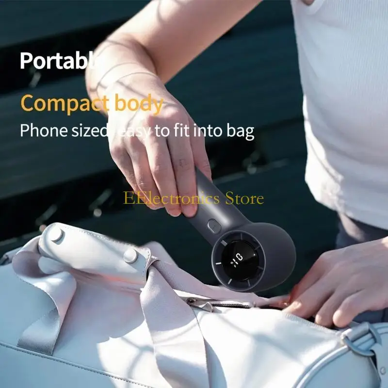 B03C Ventola da viaggio, regolazione della velocità Raffreddamento rapido Batteria da 3000 mAh Ricarica USB TypeC