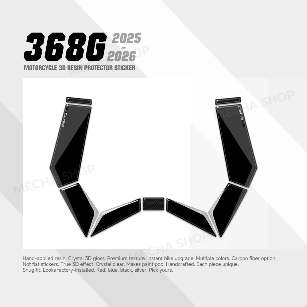 

For Zontes 368G 2025-2026 3D Resin Sticker Protection Accessories Handlebar Plastic Stickers
