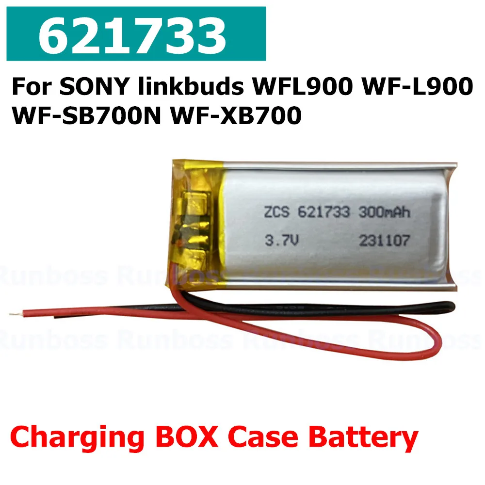 3.7V 300mAh 621733 Z32H ICB1040 Fit For Z32H Battery For SONY WF-SB700N WF-XB700 Linkbuds WFL900 WF-L900 Charging BOX Case