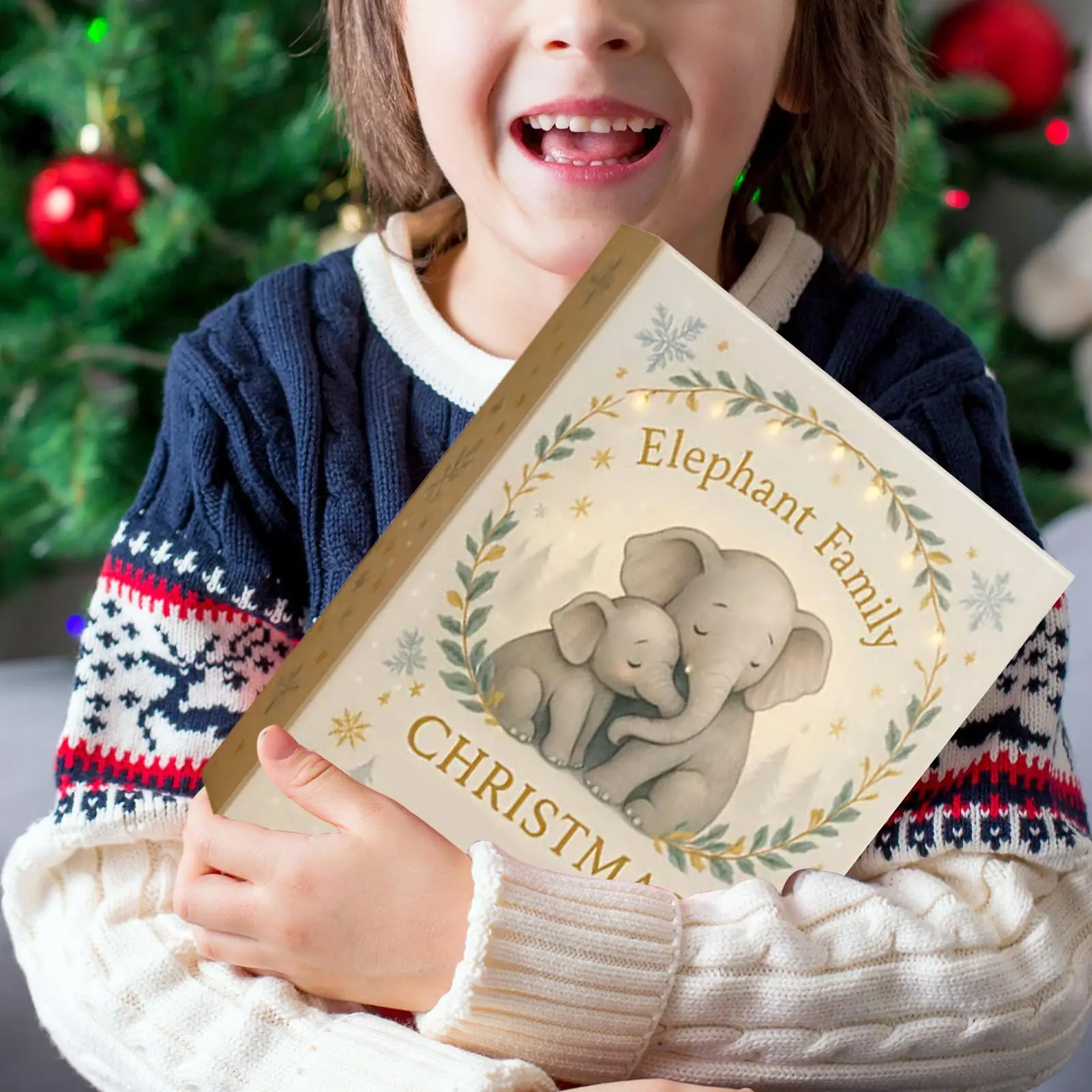 

Рождественский календарь обратного отсчета со слоном, 2D акриловый 24-дневный календарь со слоном, календарь обратного отсчета для друзей, семьи, детей, взрослых