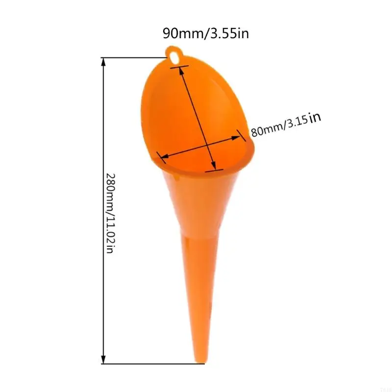 781E Multipurpose Long Stem Plastic Funnel for Cars Gas Tanks Engine Oil Water Liquid
