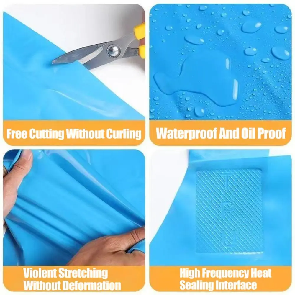 مريلة مطبخ جديدة مقاومة للماء من مادة TPU ملابس واقية مقاومة للأحماض والقلويات مع أكمام ملابس عمل مائية خفيفة الوزن #4