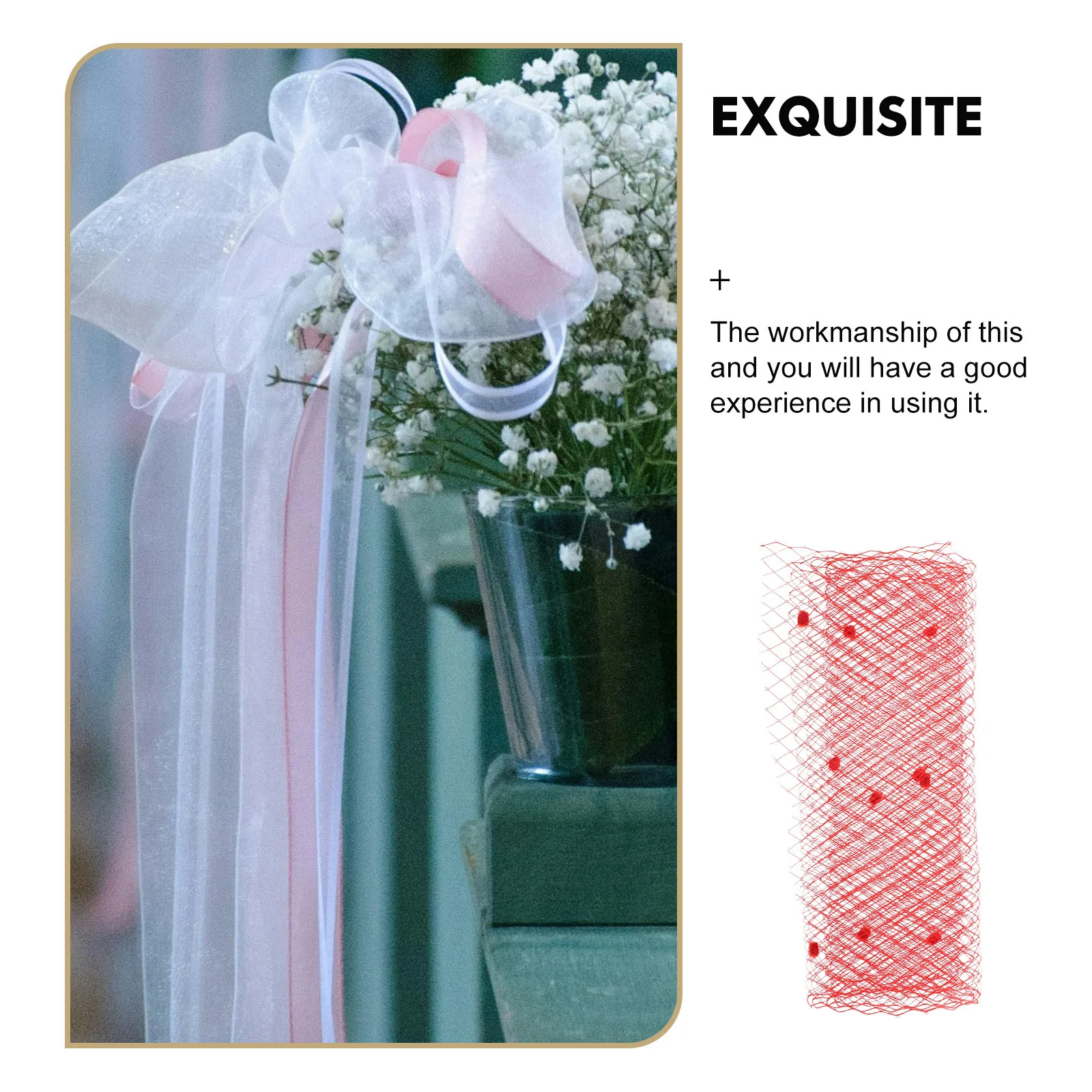 نسيج شبكي عتيق واسع خفيف الوزن يسمح بمرور الهواء يمكنك صنعه بنفسك صنع المواد للنساء فستان الزفاف قبعة الحفلات الديكور #5