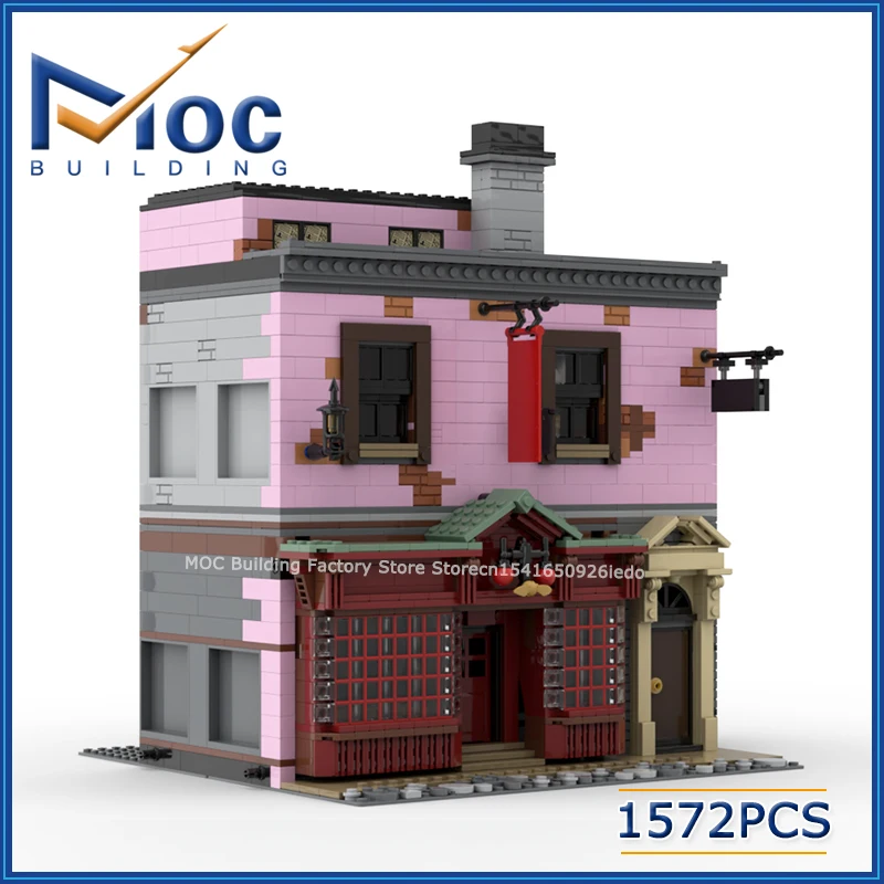 Blocs de construction MOC, scène de film classique, modèle d'architecture modulaire, magicien, roues, boutique de baguettes, bricolage, briques à assembler, jouets, cadeaux de noël