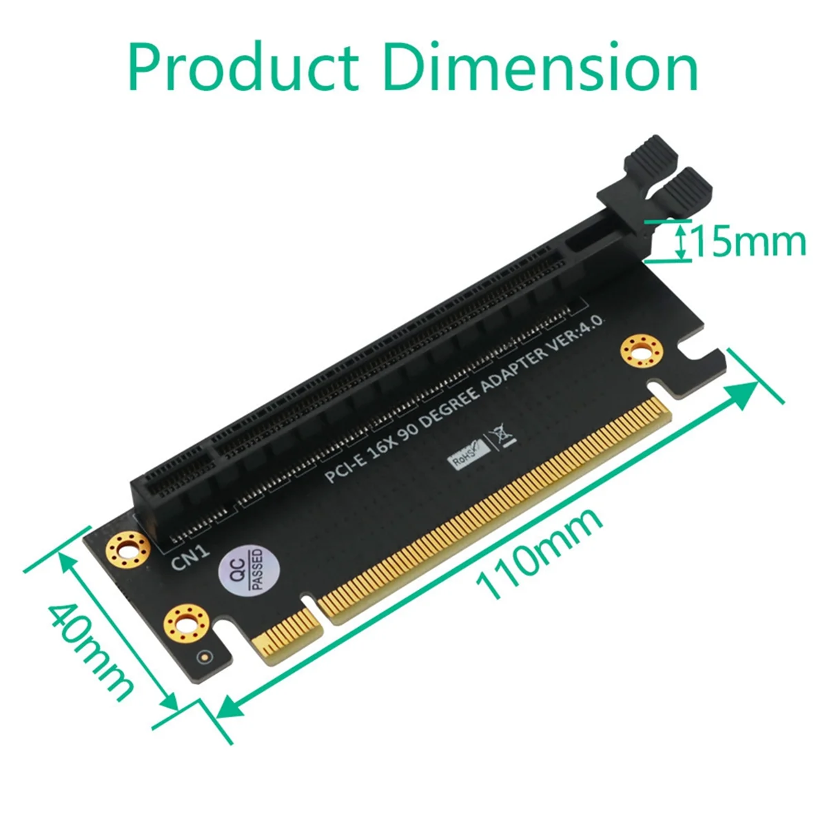 PCI-E16X 4.0 Graphics Card Test Adapter Board Multifunctional 2U Server Chassis PCI-E 4.0 90 Degree Adapter