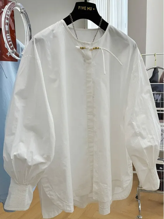 Новый китайский Sle Long Sve Cotton irt женский свободный крой повседневный круглый топ Ne весенний сезон удобный плюс размер