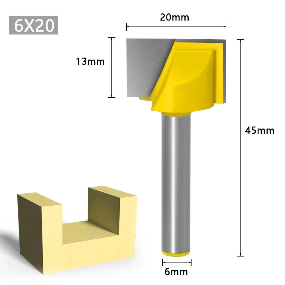 6mm Shank Wood Cutter Engraving Knife Shank Router Bit Milling Cutters Wood Cutting for Mill Woodworking Tools 10mm-32mm