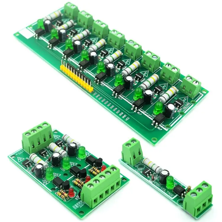 1 3 8 Bit AC 220V Optocoupler Isolation Module Voltage Detect Board Adaptive 3-5V For PLC Isolamento Fotoaccoppiatore