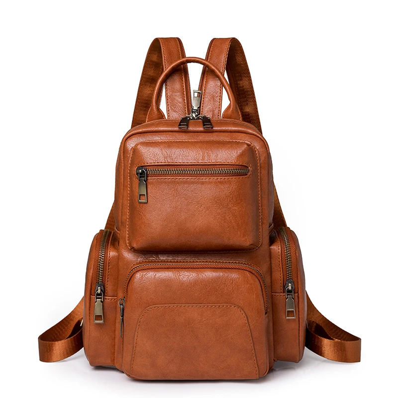 2024 Hot Sale Women’s Backpack New Designer High Quality Soft Leather Simple Fashion Backpack Antitheft Ladies Bags ﻿