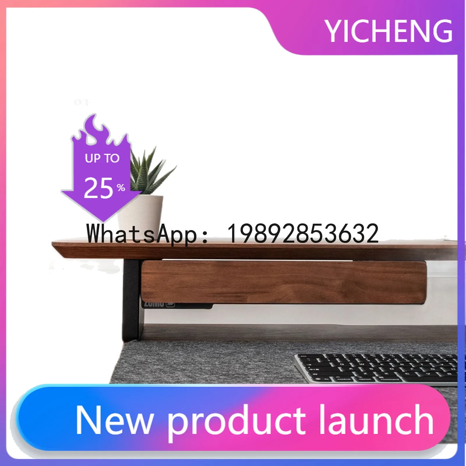 

Under-desk organizer drawer - soft-close, silent drawer with solid wood black walnut finish